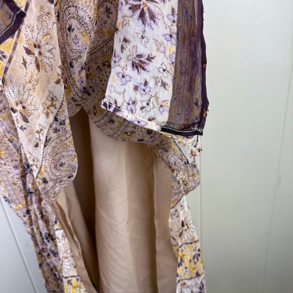 ANN TAYLOR Sz Large Women’s Gold details Sleeve Midi Dress - Picture 9 of 13